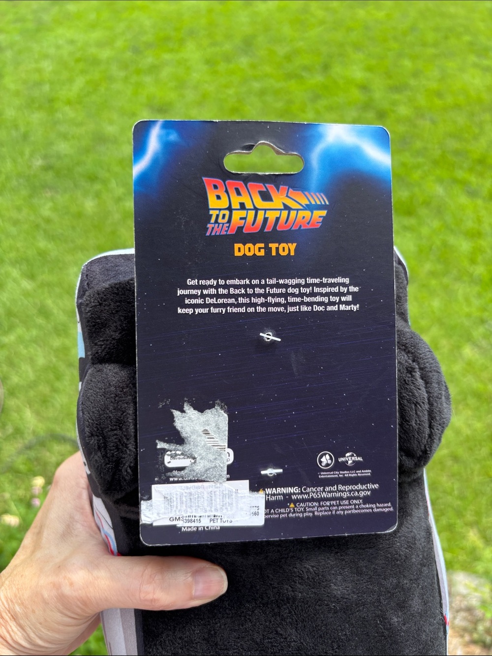 NEW DeLorean car Back To The Future Universal Studios Plush Squeaker Dog Toy - Picture 6 of 12